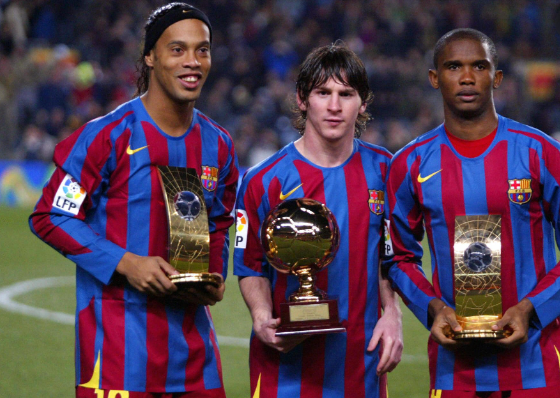 Messi and Ronaldinho